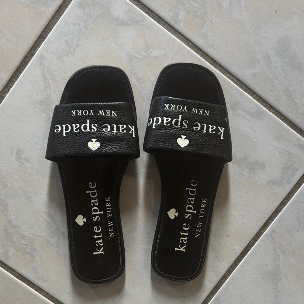 Kate Spade Black Slide Sandals